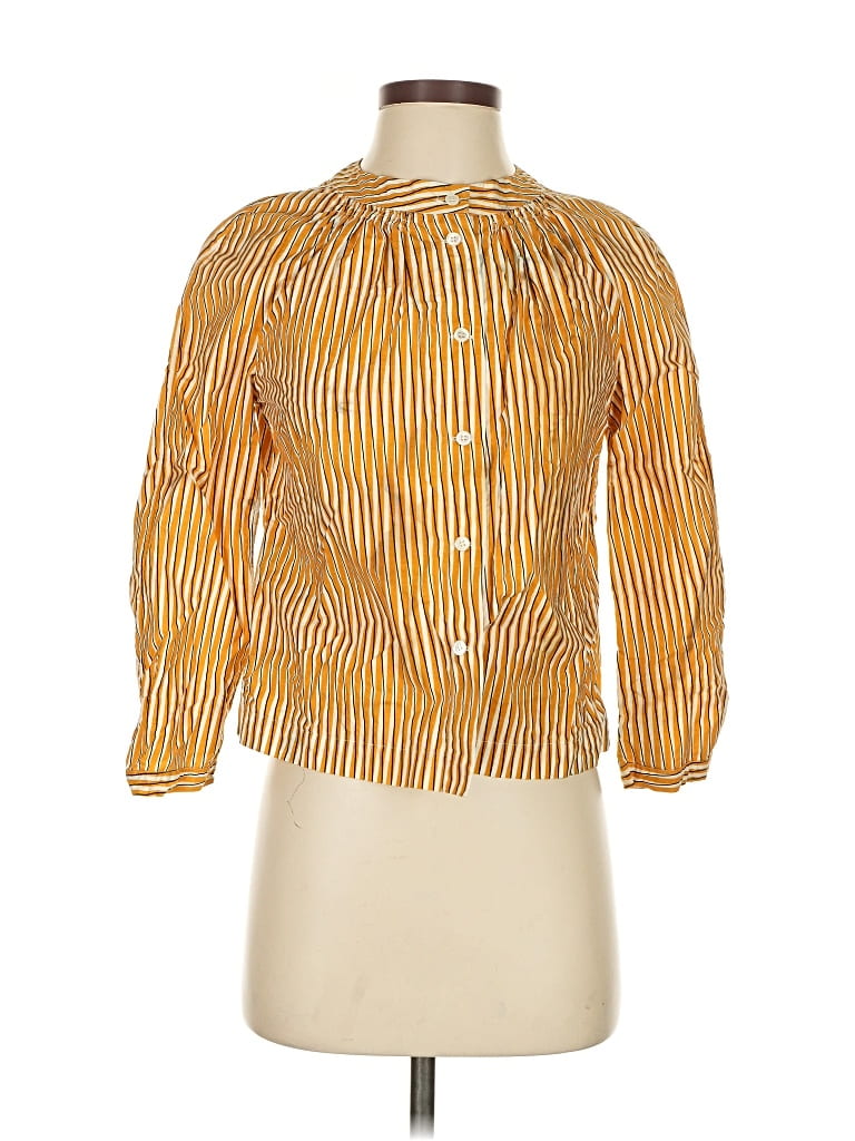 Pre-owned Marni 3/4 Sleeve Button Down Shirt In Yellow