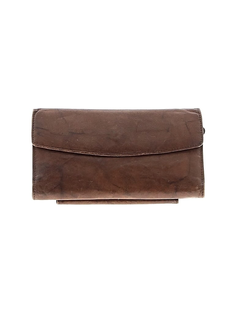 Pre-owned Assorted Brands Leather Messenger In Brown