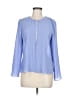 AGB 100% Polyester Blue Long Sleeve Blouse Size 8 (petite) - photo 1