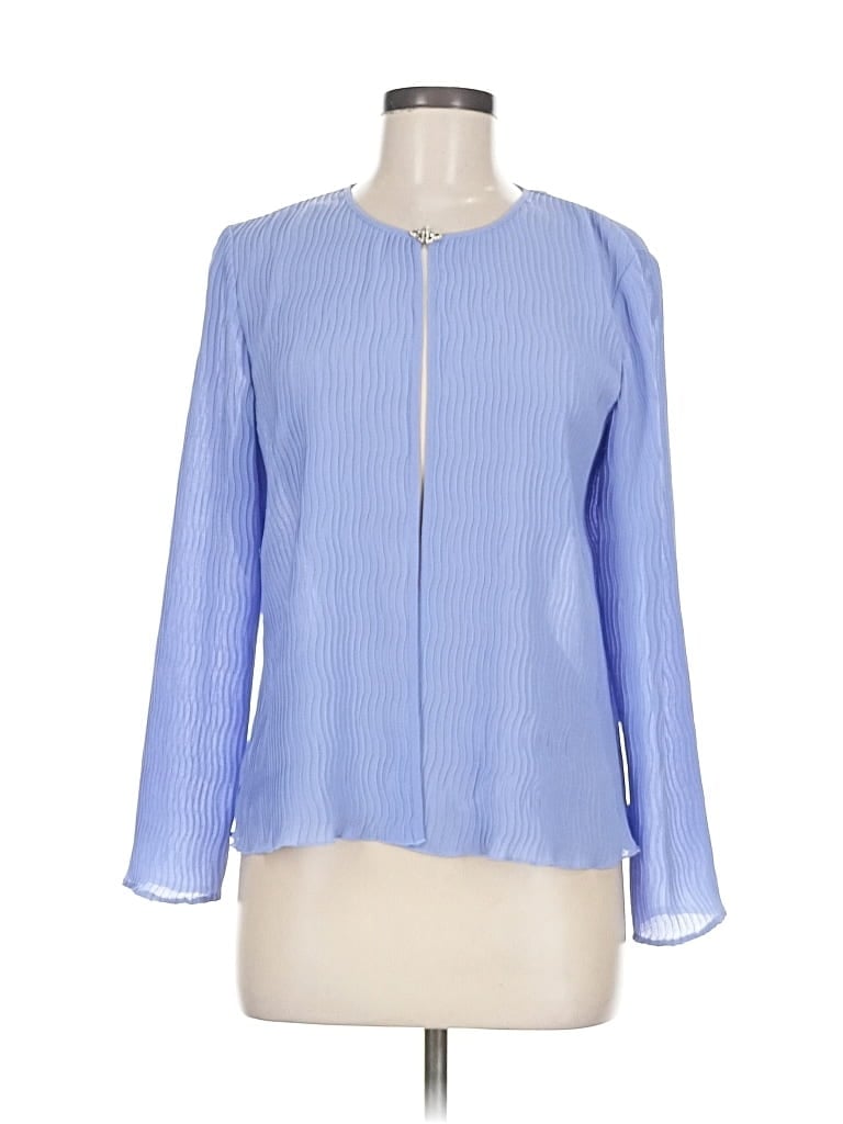 Pre-owned Agb Long Sleeve Blouse In Blue