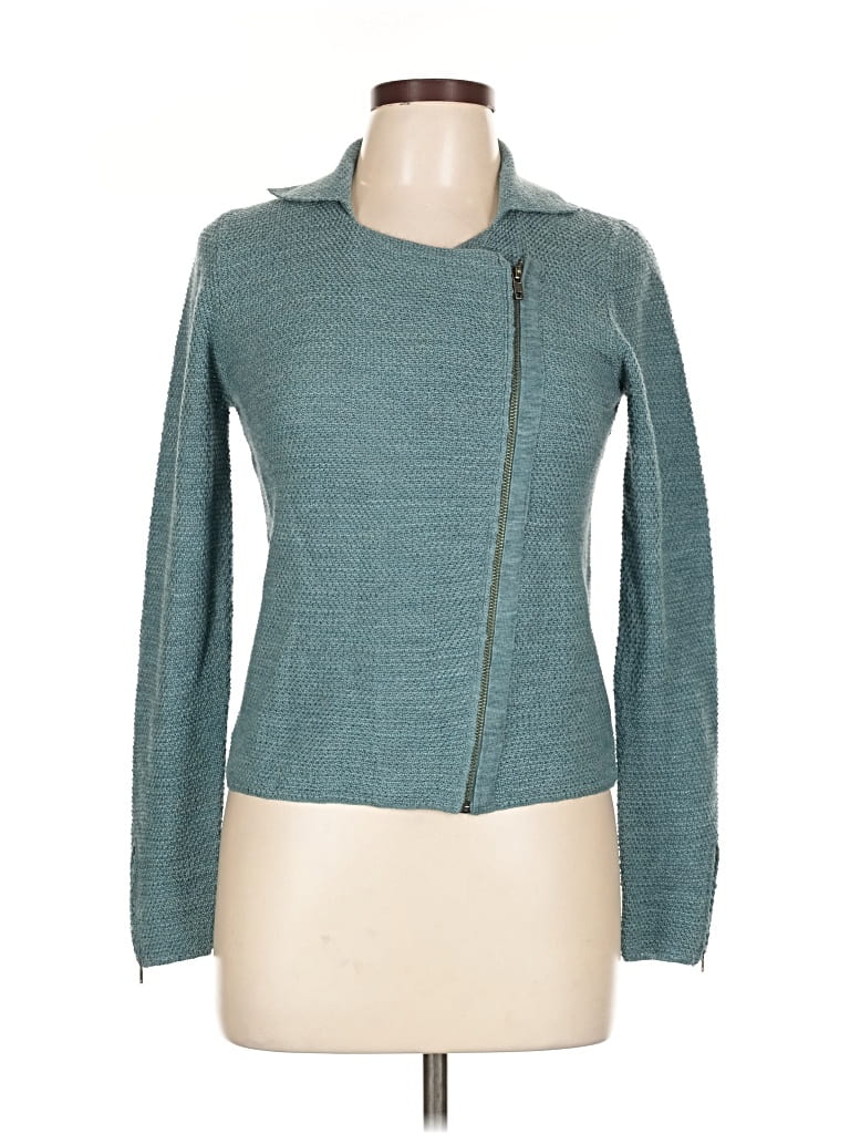 Pre-owned Brora Wool Cardigan Sweater In Blue