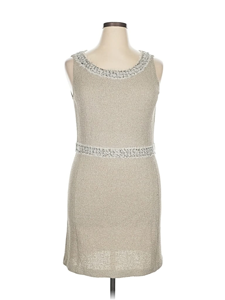 Pre-owned St. John Couture Cocktail Dress In Silver