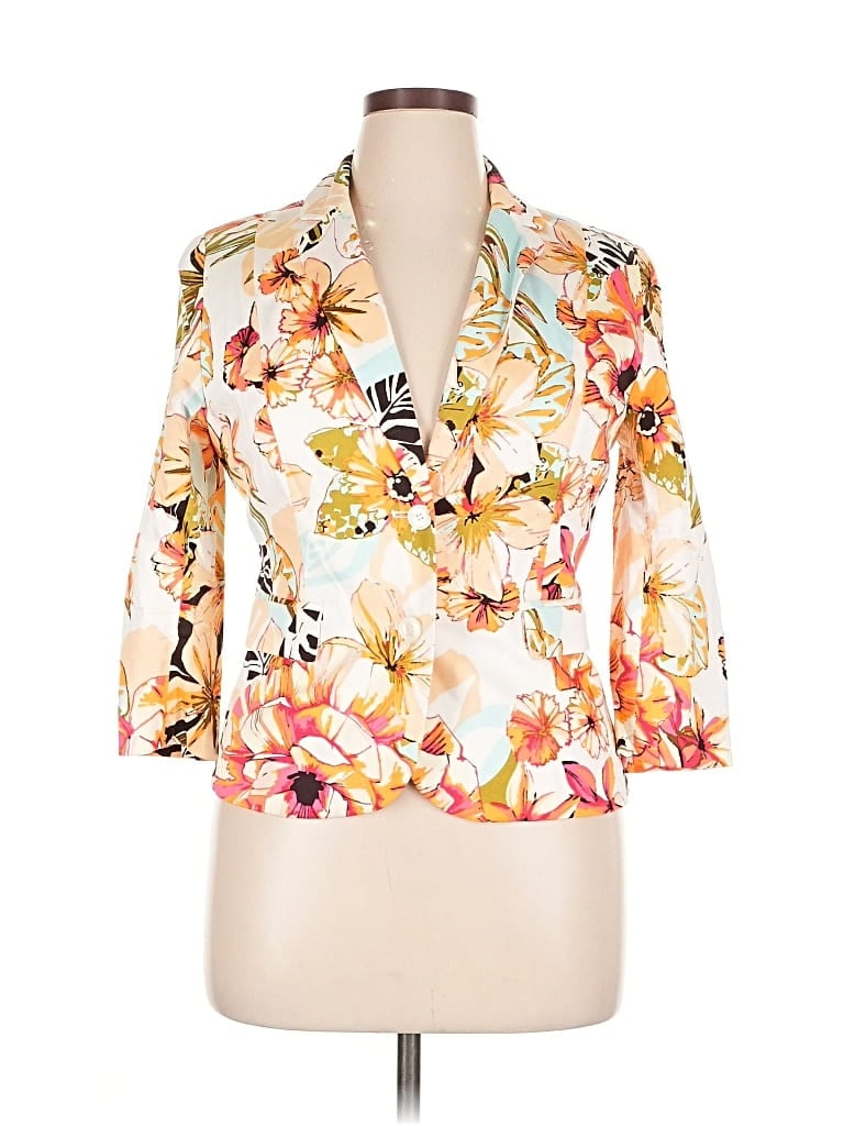 Pre-owned Boston Proper Blazer Jacket In Orange