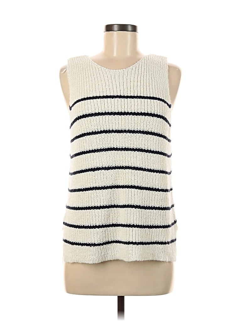 Pre-owned Lush Sweater Vest In White