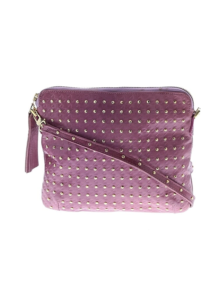 Pre-owned Unbranded Leather Crossbody Bag In Purple