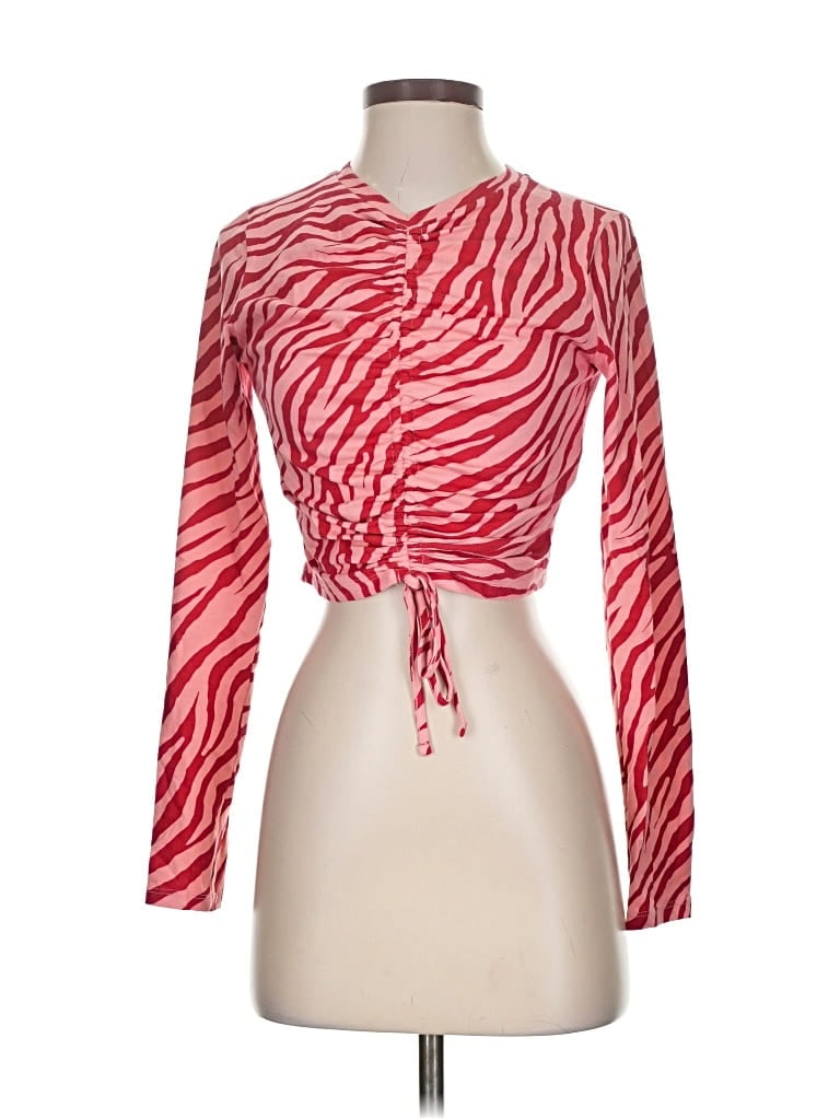 Pre-owned Primark Long Sleeve Blouse In Red