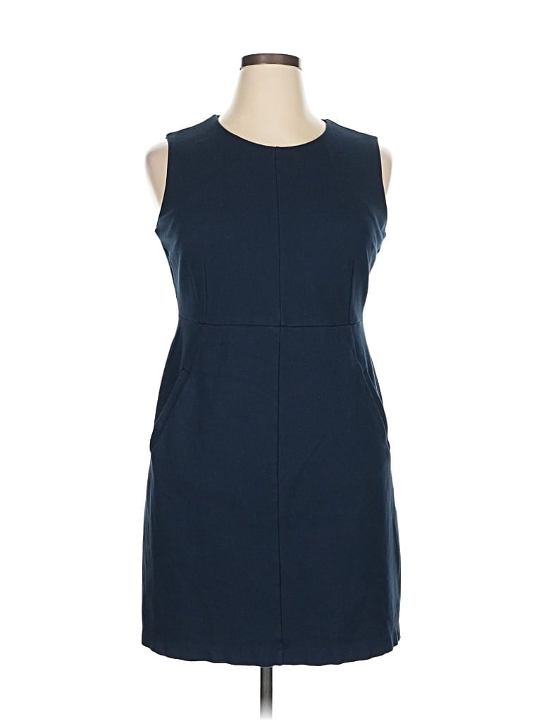 Pre-owned Lands' End Casual Dress In Blue
