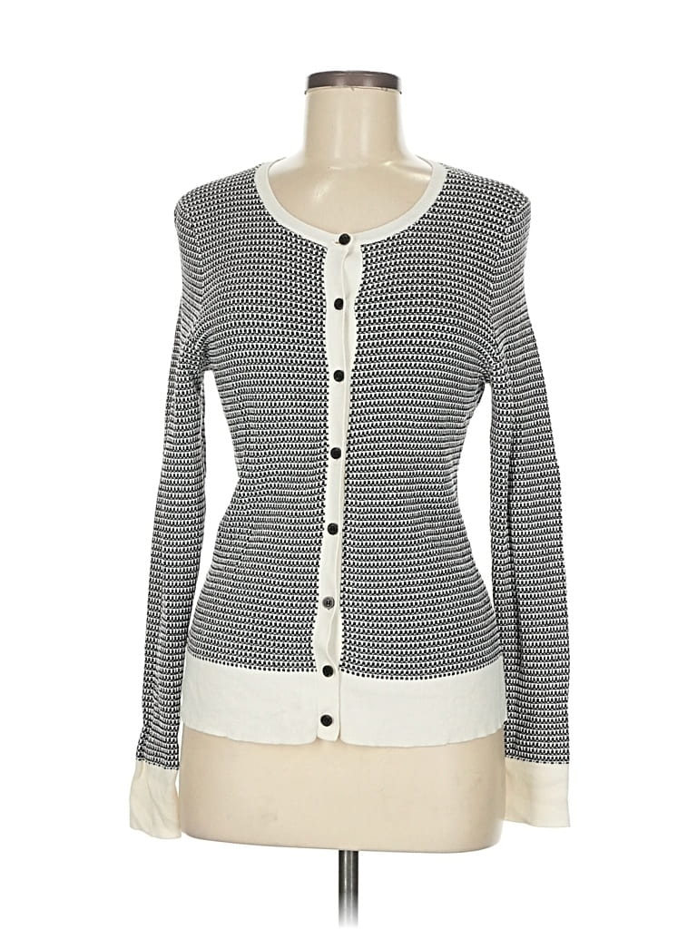 Pre-owned Ann Taylor Cardigan Sweater In Gray