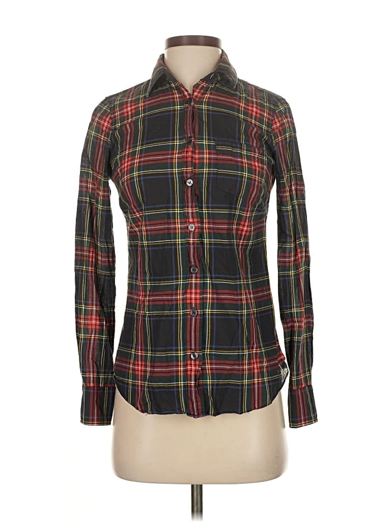 Pre-owned J.crew Factory Store Long Sleeve Button Down Shirt In Black