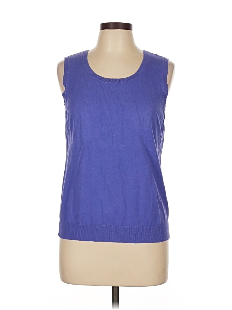 Pre-owned Talbots Outlet Sleeveless Top Purple Scoop Neck Tops