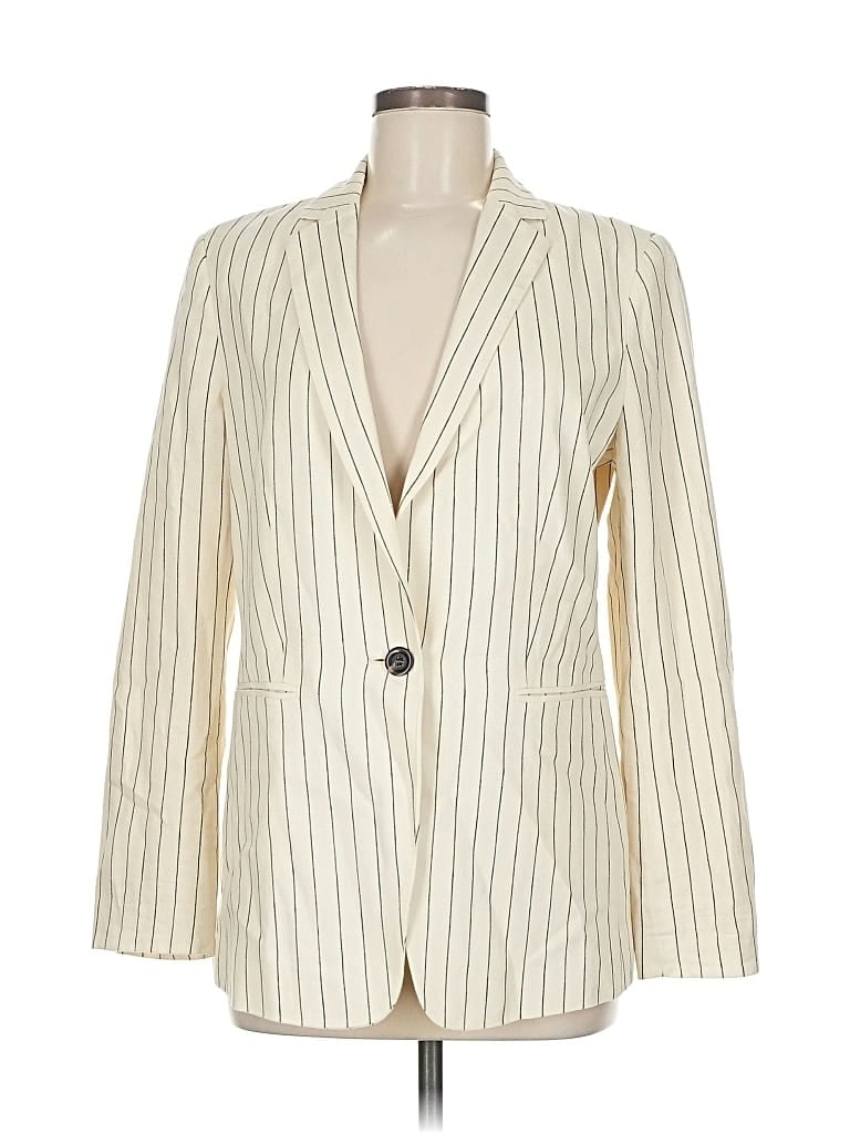 Pre-owned Ann Taylor Blazer Jacket In White