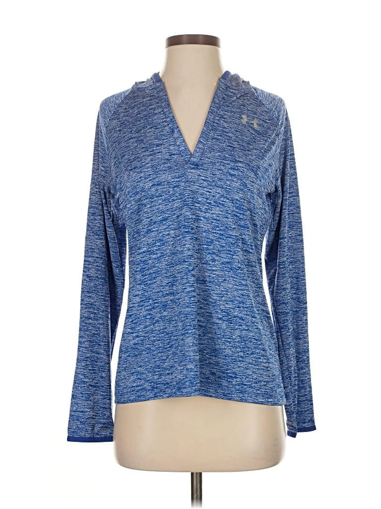 Pre-owned Under Armour Long Sleeve Polo Shirt In Blue