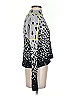 Central Park West Animal Print Silver Gray Cardigan Size XS - photo 4