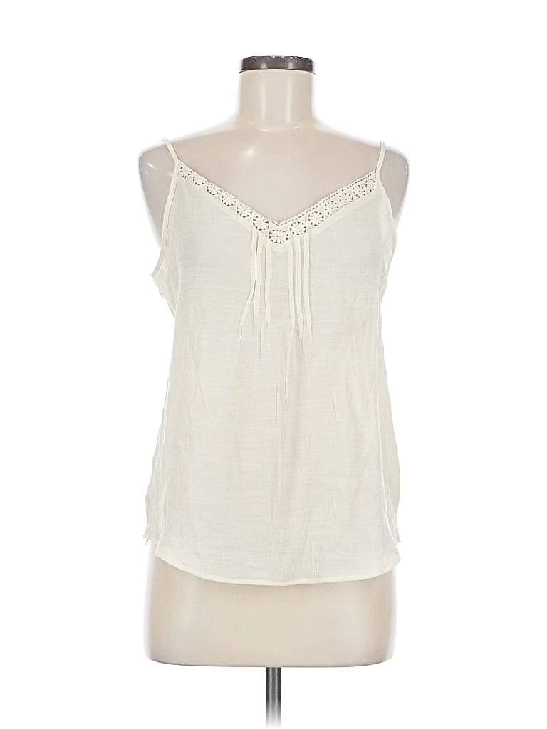 Pre-owned E&m Collection Sleeveless Blouse In White