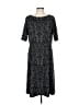 Lands' End Paisley Gray Casual Dress Size L - photo 1