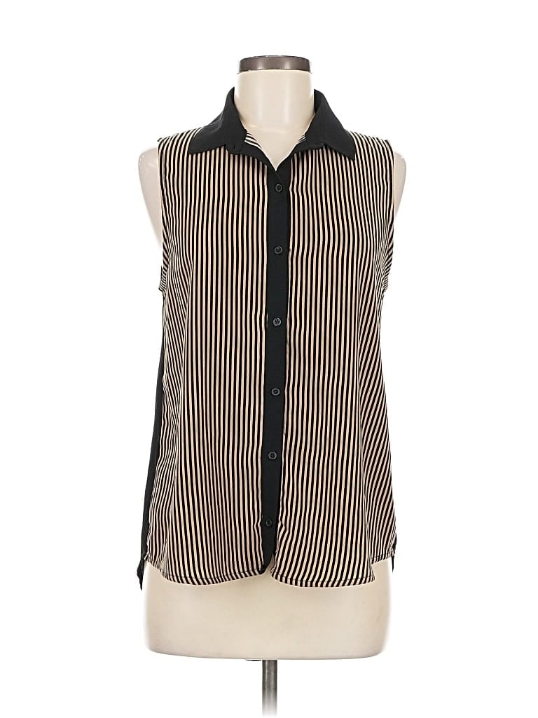 Pre-owned Elodie Sleeveless Blouse In Black
