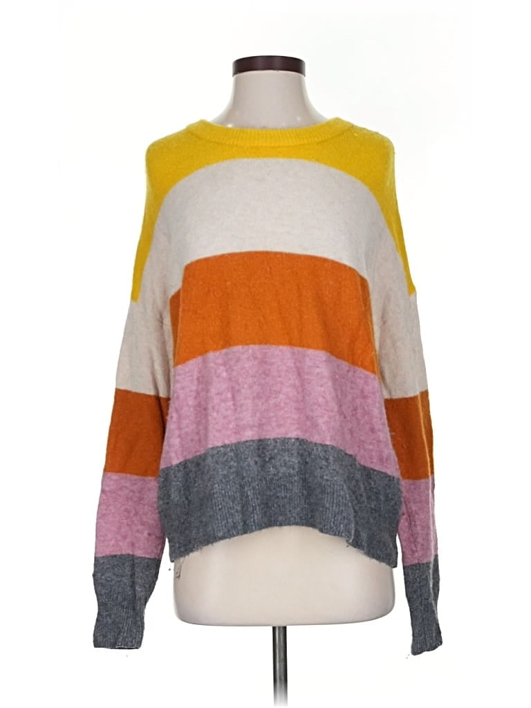 Pre-owned Madewell Pullover Sweater In Yellow