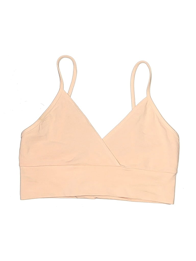 Pre-owned Los Angeles Apparel Tank Top Pink Halter Neckline Tops