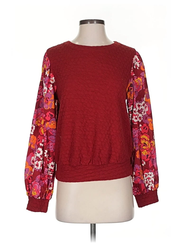 Pre-owned Porridge Pullover Sweater In Burgundy