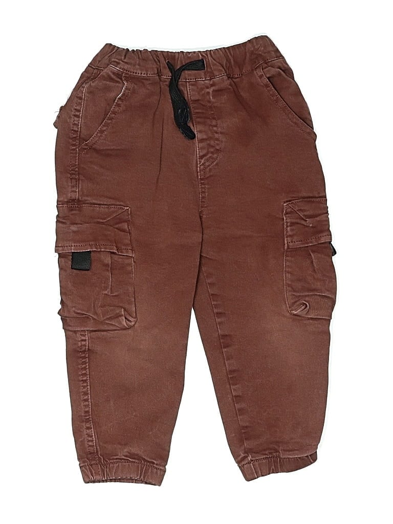 Pre-owned Assorted Brands Kids' Cargo Pants In Brown