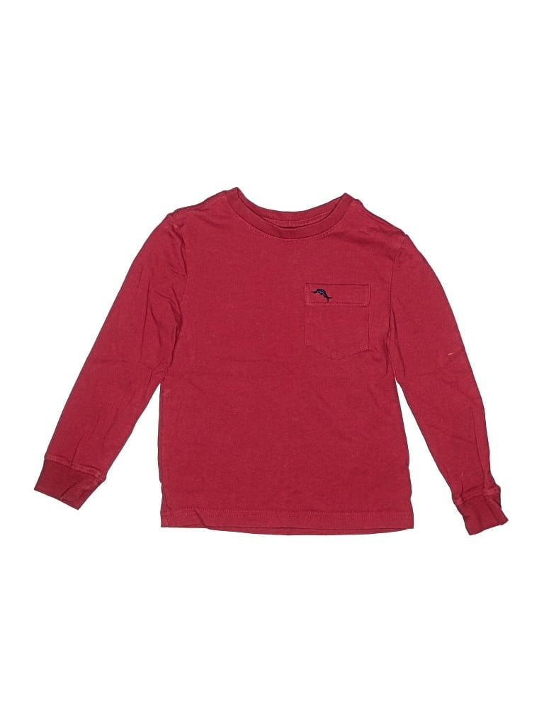 Pre-owned Tommy Bahama Kids' Long Sleeve T-shirt In Burgundy
