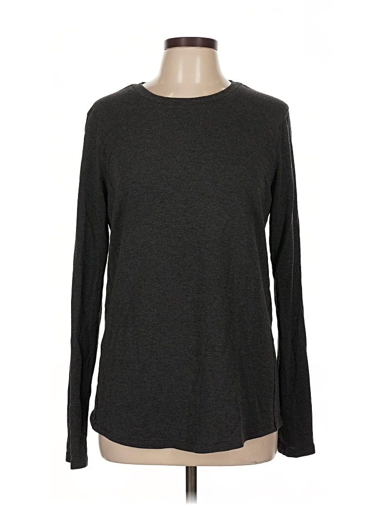 Pre-owned Lululemon Athletica Long Sleeve T-shirt In Gray