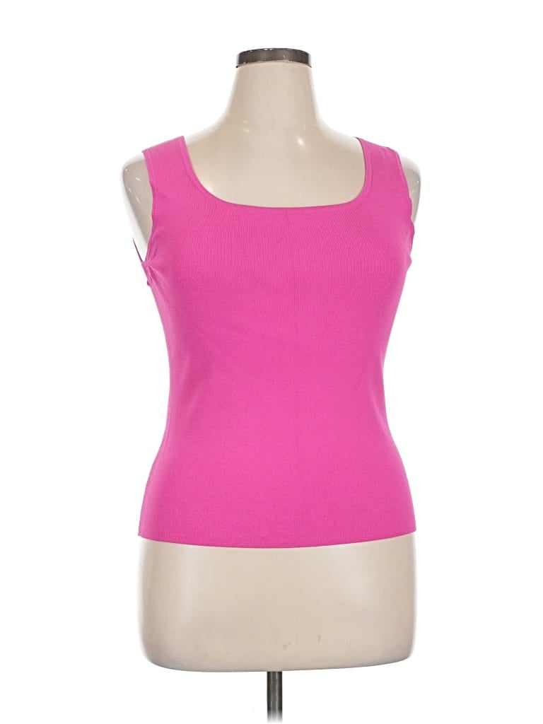 Pre-owned Cable & Gauge Sleeveless Top Pink Scoop Neck Tops
