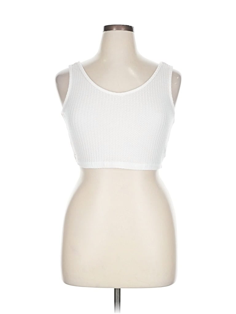 Pre-owned Unbranded Tank Top White Strapless Neckline Tops