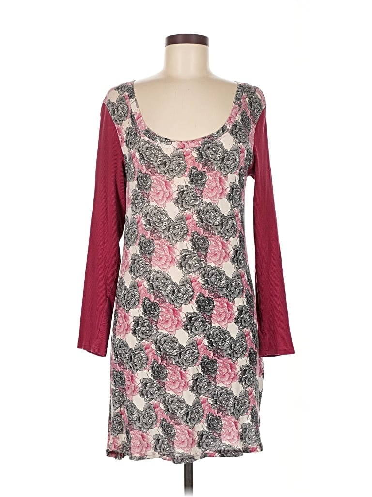 Pre-owned Assorted Brands Casual Dress In Burgundy