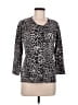 Evan Picone Animal Print Gray Cardigan Size M - photo 1
