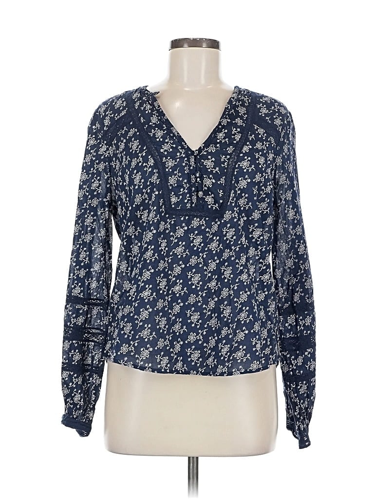 Pre-owned Veronica Beard Long Sleeve Blouse In Blue
