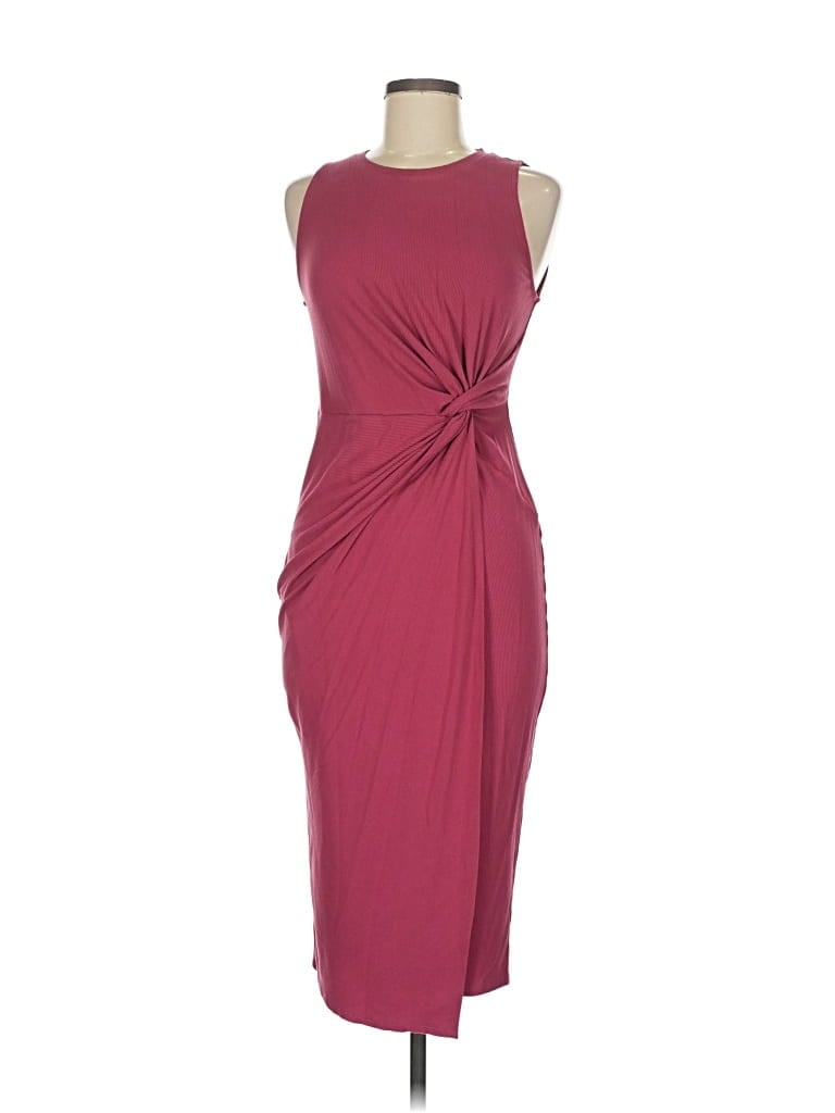 Pre-owned Nine Britton Cocktail Dress In Burgundy