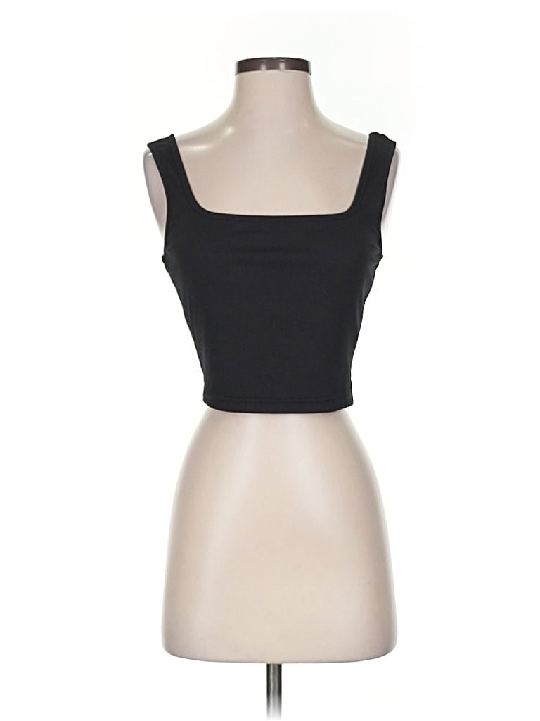 Pre-owned Ekouaer Tank Top Black Strapless Neckline Tops