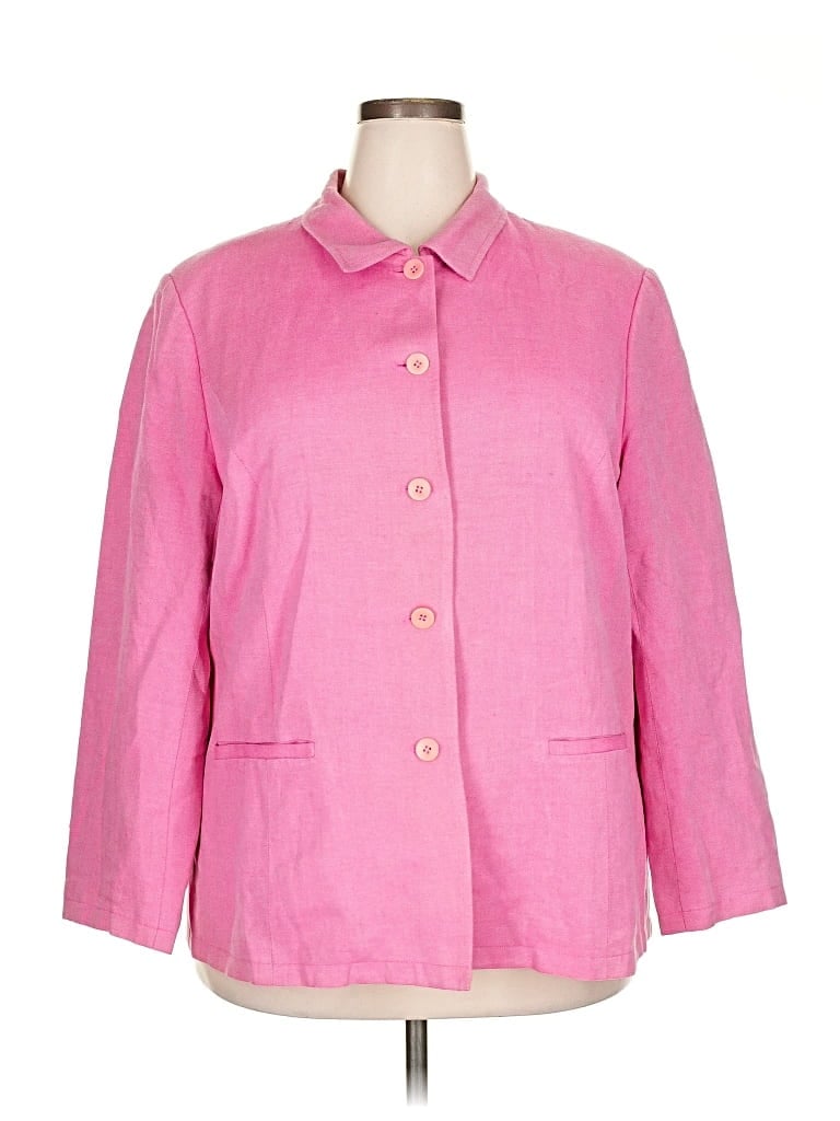 Pre-owned Lands' End Blazer Jacket In Pink