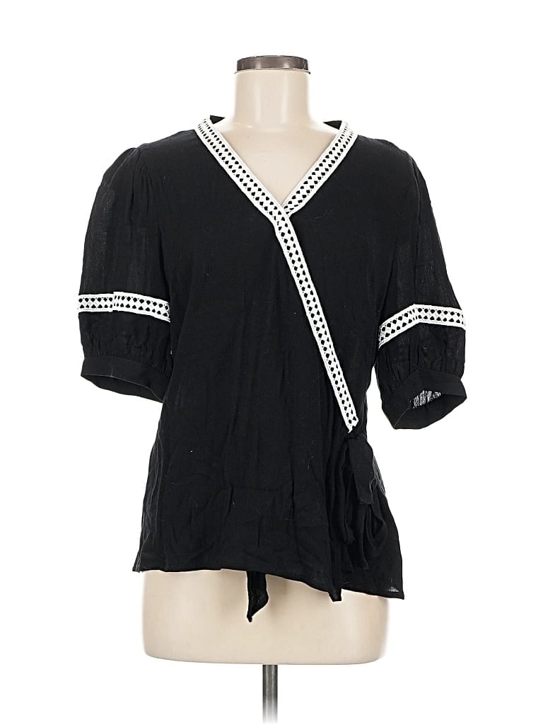 Pre-owned Vince Camuto 3/4 Sleeve Blouse In Black