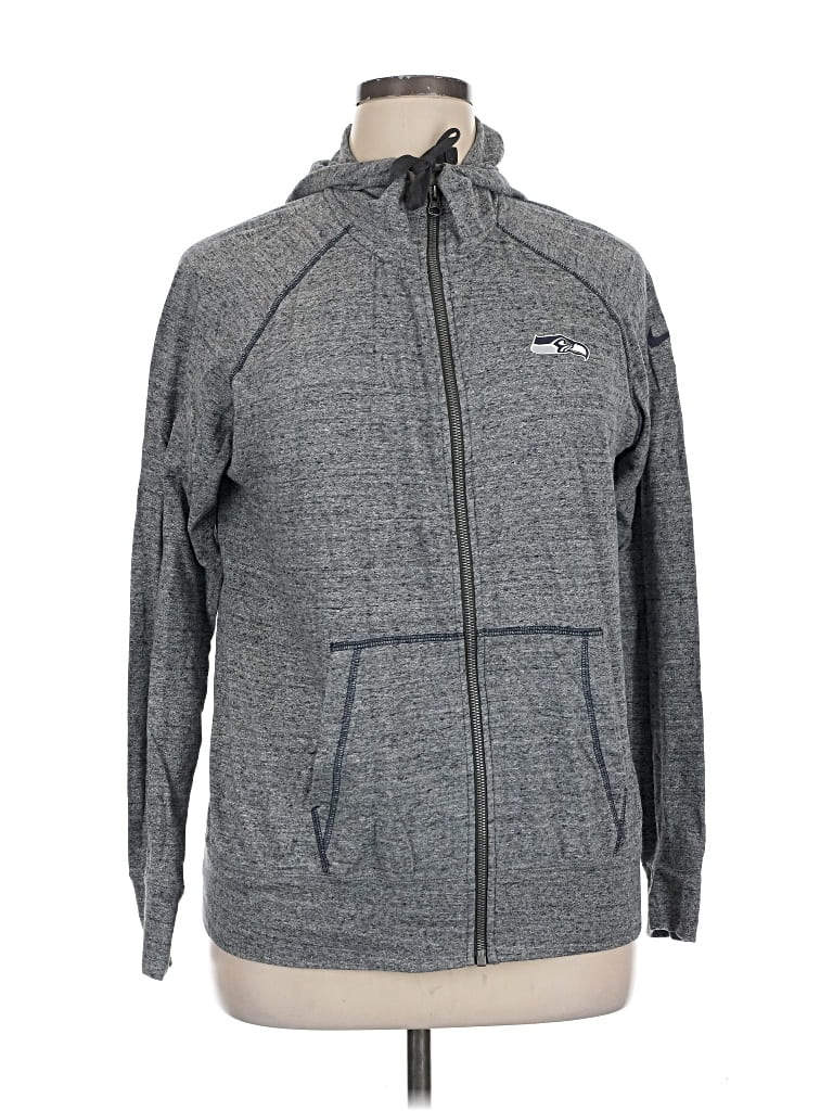 Pre-owned Nfl X Nike Team Apparel Zip Up Hoodie In Gray