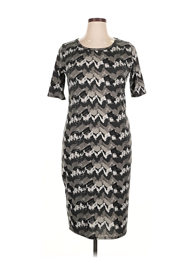 Pre-owned Lularoe Casual Dress In Gray