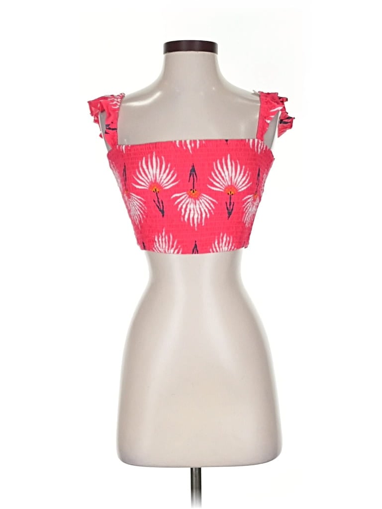 Pre-owned Lulus Sleeveless Top Pink Strapless Neckline Tops