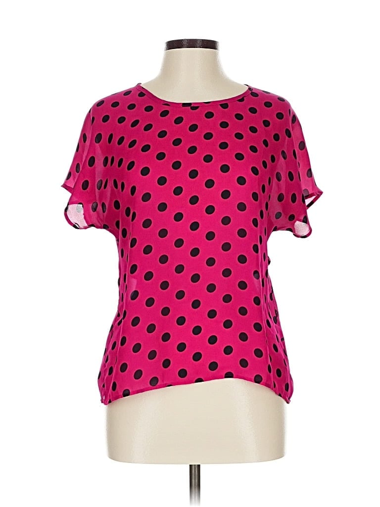 Pre-owned Mi Ami Short Sleeve Blouse In Pink