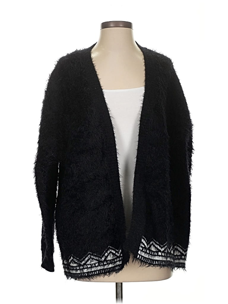 Pre-owned Farm Rio Cardigan Sweater In Black