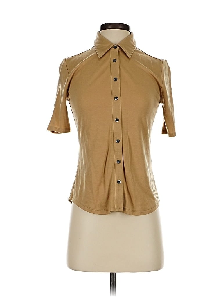 Pre-owned Banana Republic Short Sleeve Blouse In Brown