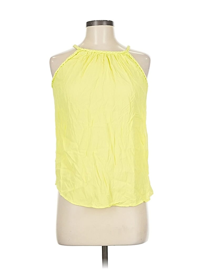 Pre-owned Gap Tank Top Yellow Halter Neckline Tops