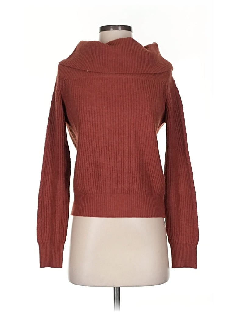 Pre-owned Lulus Turtleneck Sweater In Burgundy