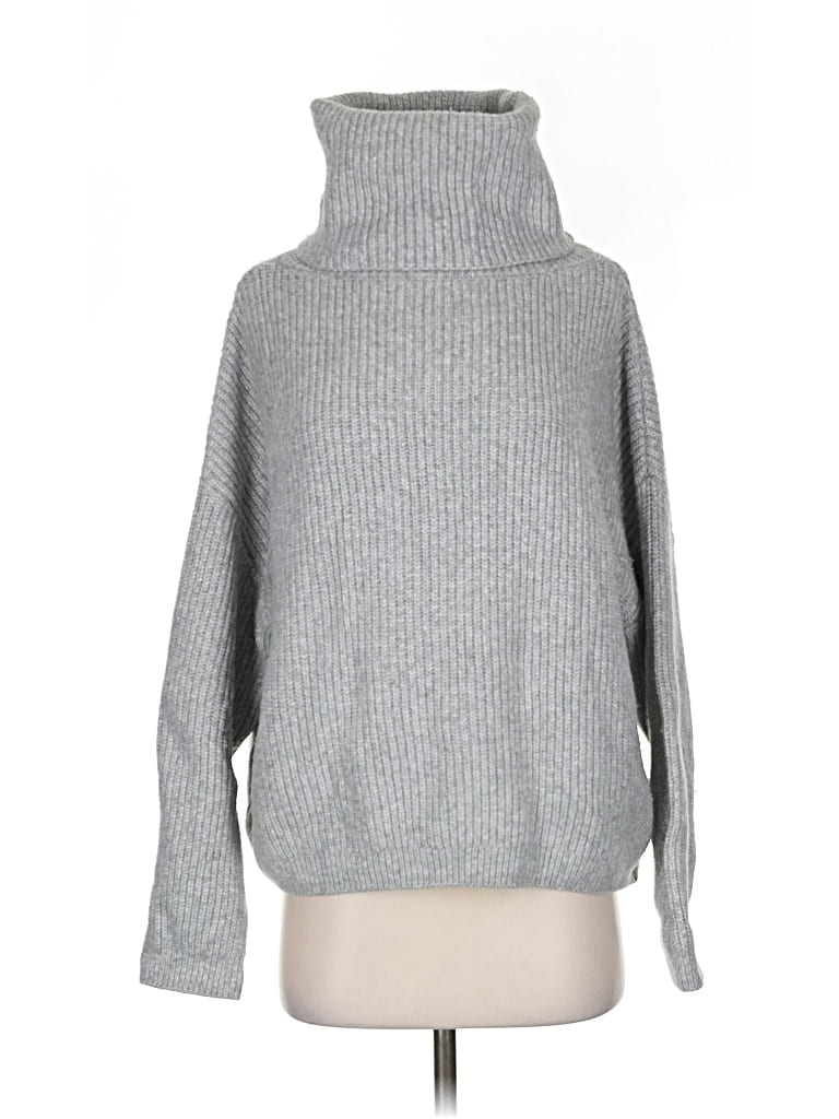 Pre-owned H&m Turtleneck Sweater In Gray