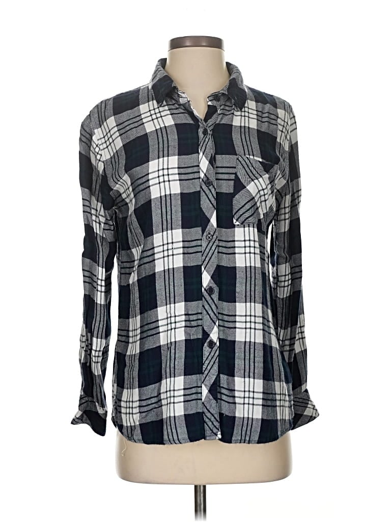 Pre-owned Rails Long Sleeve Button Down Shirt In Black
