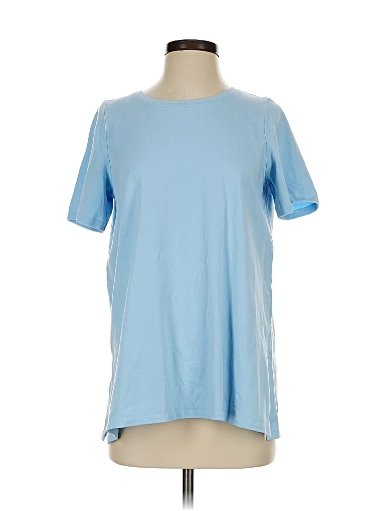 Pre-owned Eileen Fisher Short Sleeve T-shirt In Blue