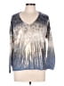 Unbranded Animal Print Silver Blue Pullover Sweater Size M (estimated) - photo 1