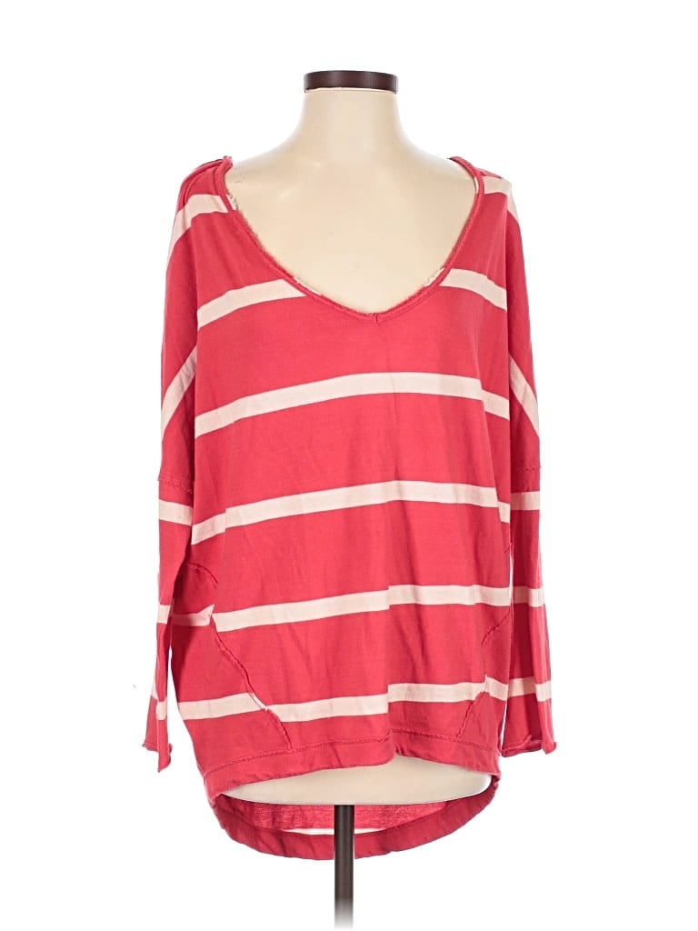 Pre-owned We The Free 3/4 Sleeve T-shirt In Red