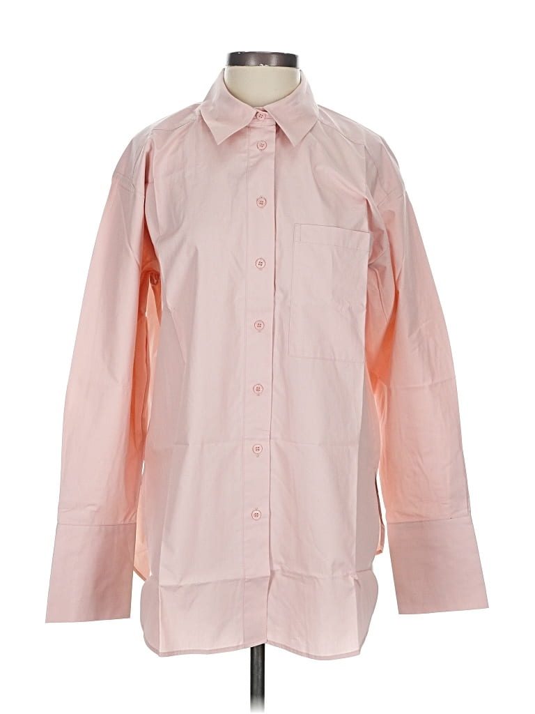Pre-owned Shona Joy Long Sleeve Button Down Shirt In Pink