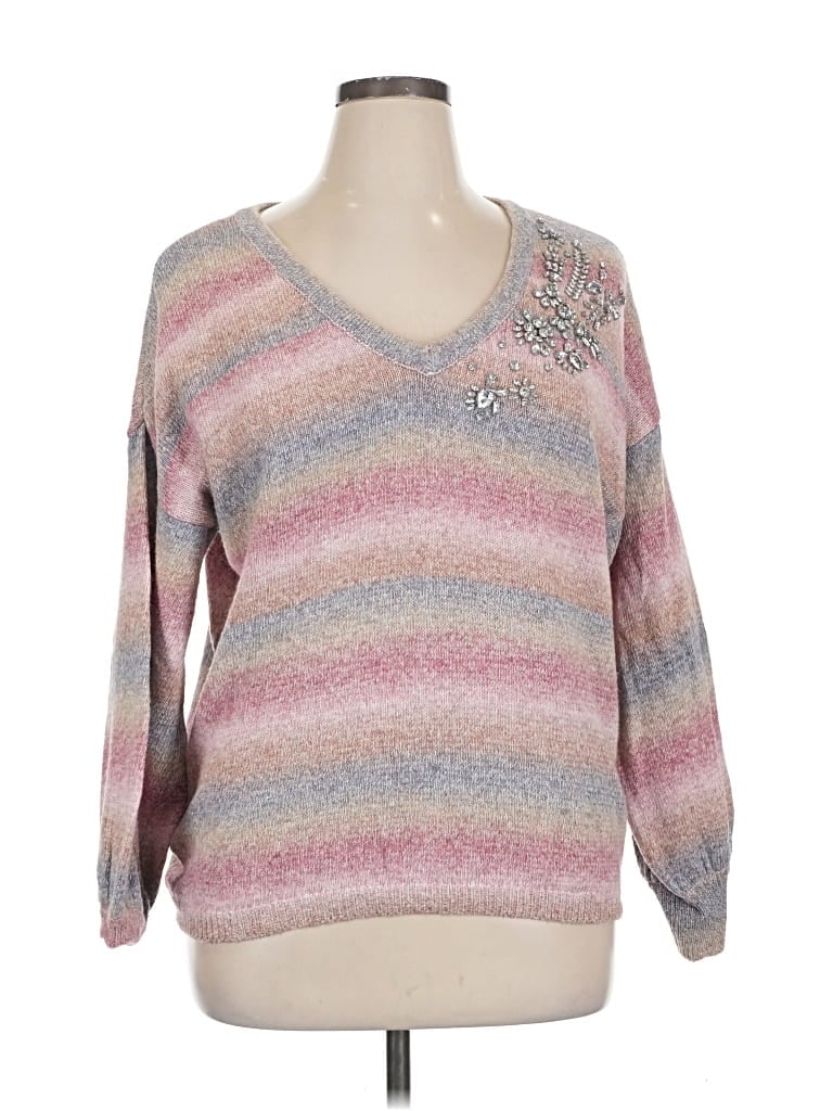 Pre-owned Inc International Concepts Pullover Sweater In Pink